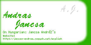 andras jancsa business card